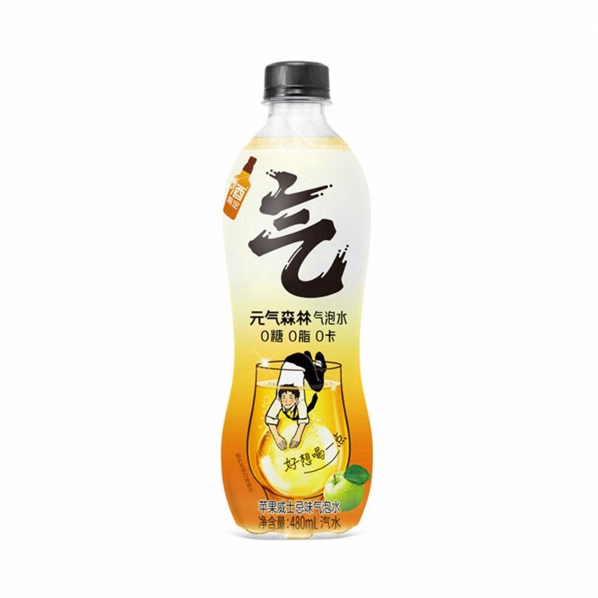 元氣森林 0糖蘋果威士忌味氣泡水480 ml ×3 HM